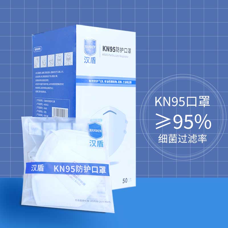 漢盾防護口罩 HD9522 KN95折疊式口罩（頭帶式，不帶閥，獨立裝）